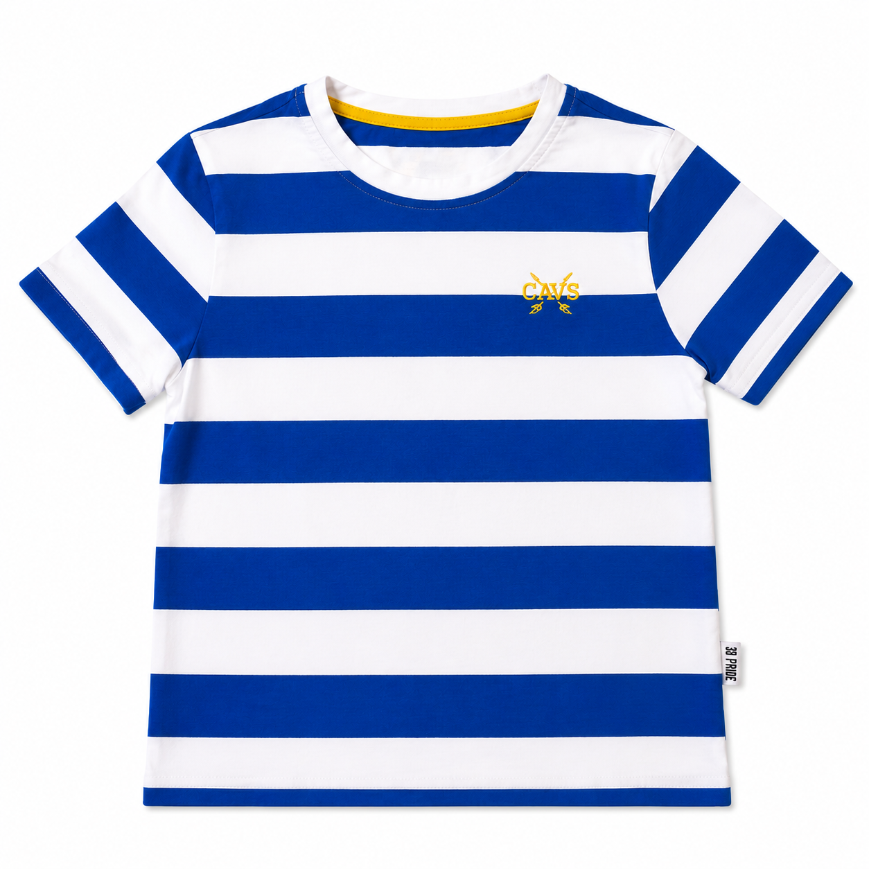 Blue and White Stripe Unisex Kids T Shirt