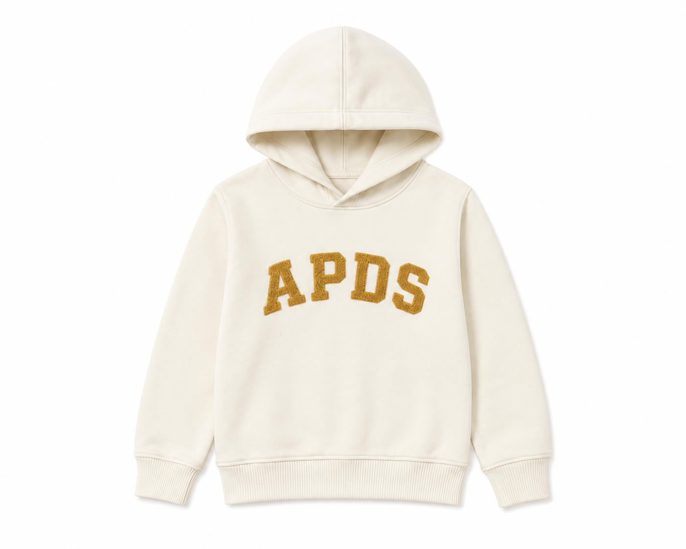 Girls Slightly Cropped Sweatshirt - Cream/Gold