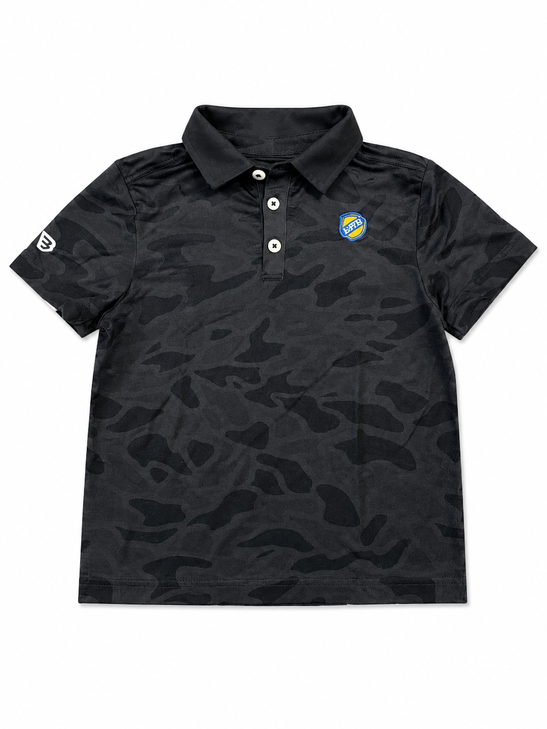 Boys polo in black camo