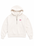 Girls half zip sweatshirt -  WHITE