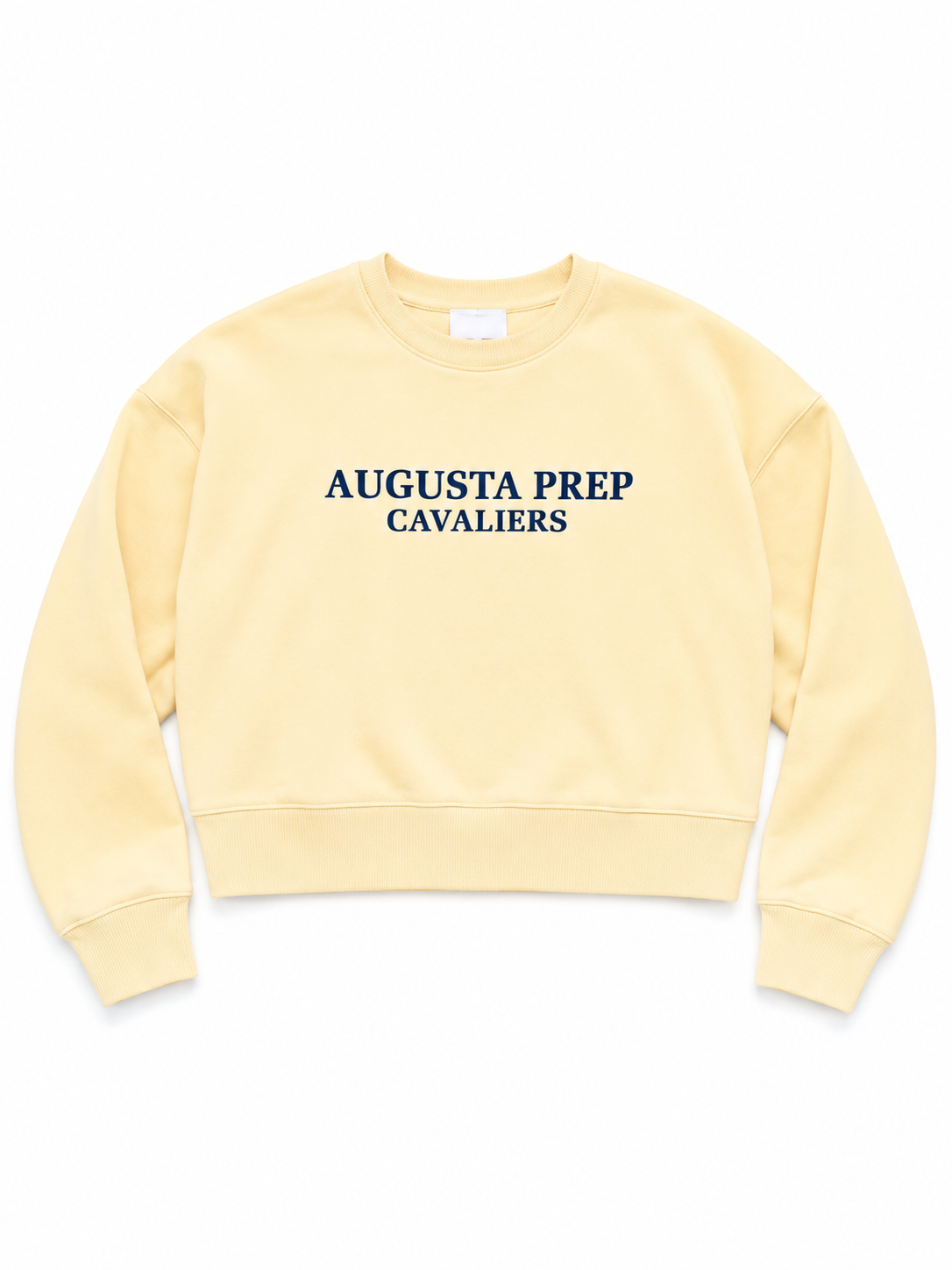 Women's cropped sweatshirt - Yellow