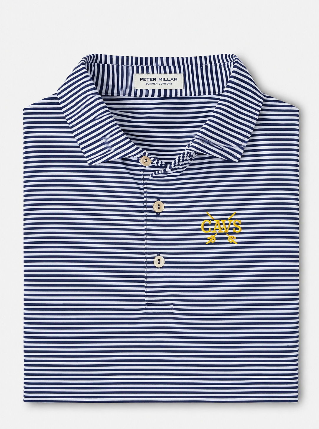 PETER MILLAR polo - navy/white stripe