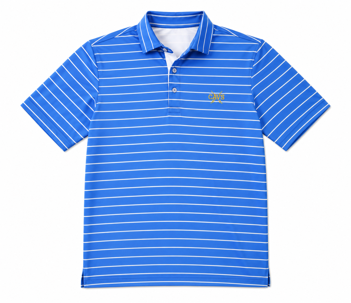 Mens polo - Bright blue stripe