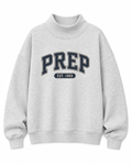 Women's mockneck oversized sweatshirt - GRAY